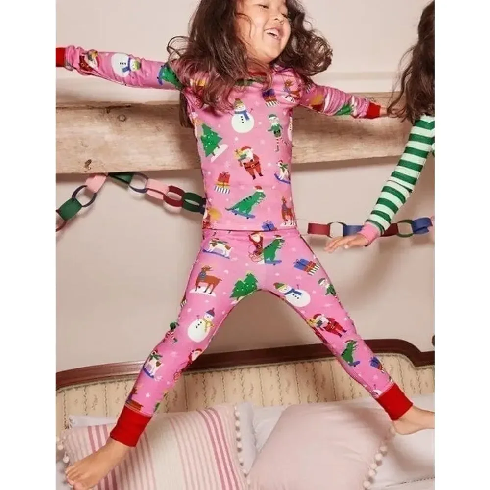 NWT❤️Mini Boden 2-Pack Assorted Two-Piece Fitted Pajamas sz8Y